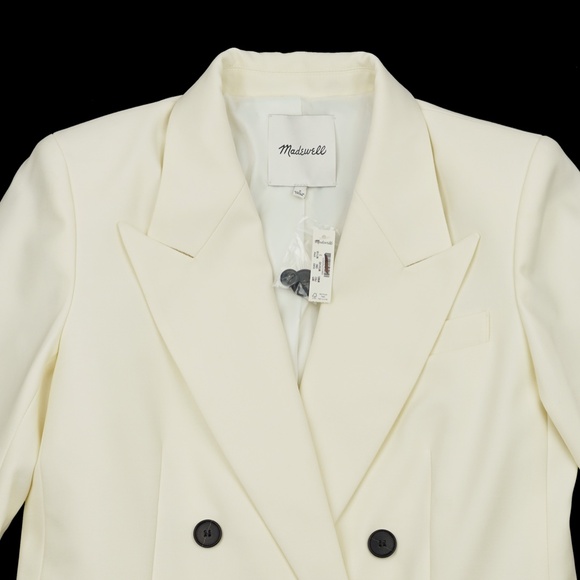 New MADEWELL Size 2 Tuxedo Blazer in Winter White $238 NT118 - Picture 8 of 9